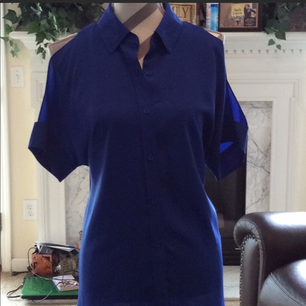 NWT Michael Kors cold shoulder blouse